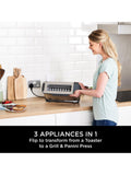Ninja stainless steel 3-in-1 toaster, grill and panini press, imported from the UK