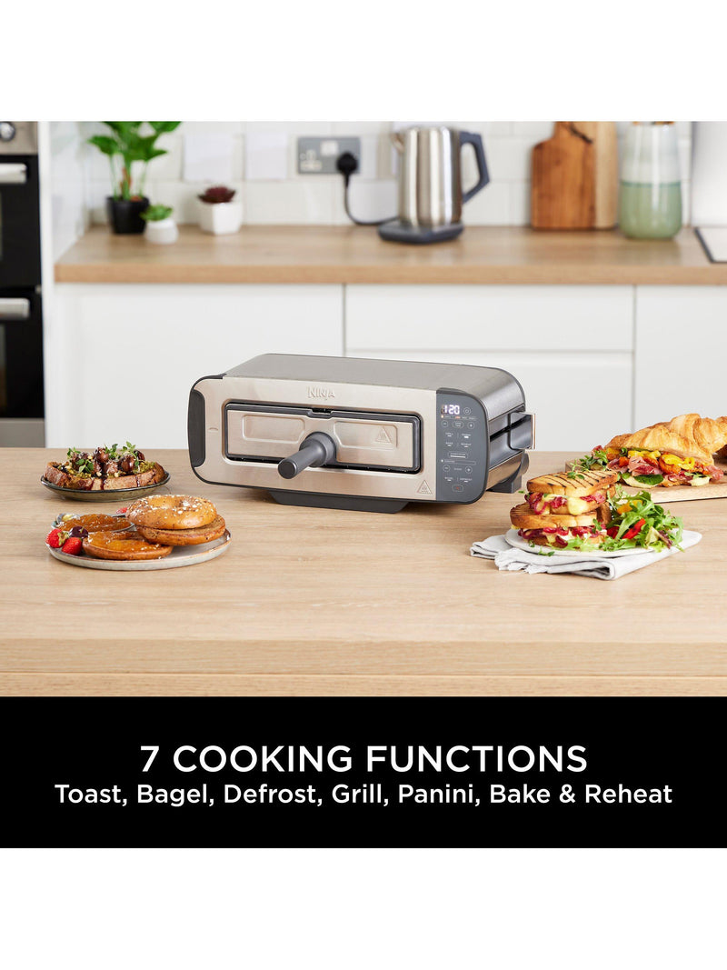 Ninja stainless steel 3-in-1 toaster, grill and panini press, imported from the UK