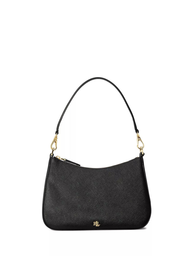Lauren Ralph Lauren Danni crosshatch leather shoulder bag, UK version