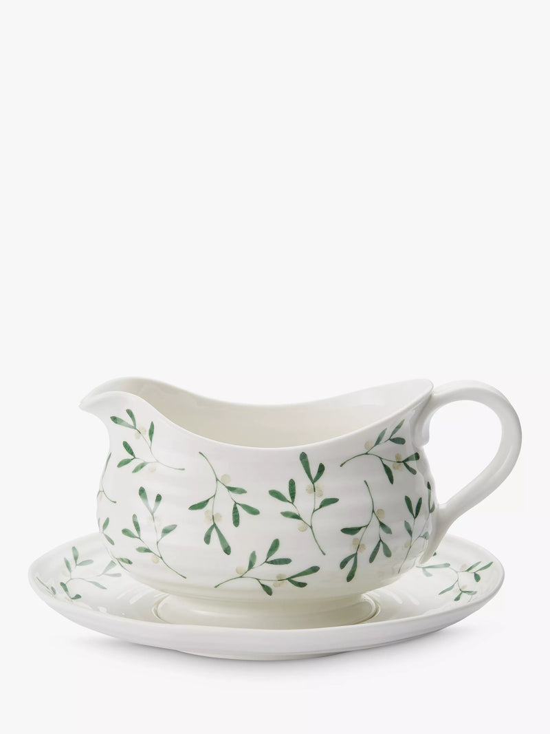 Sophie Conran for Portmeirion mistletoe gravy boat and stand 550ml, UK version