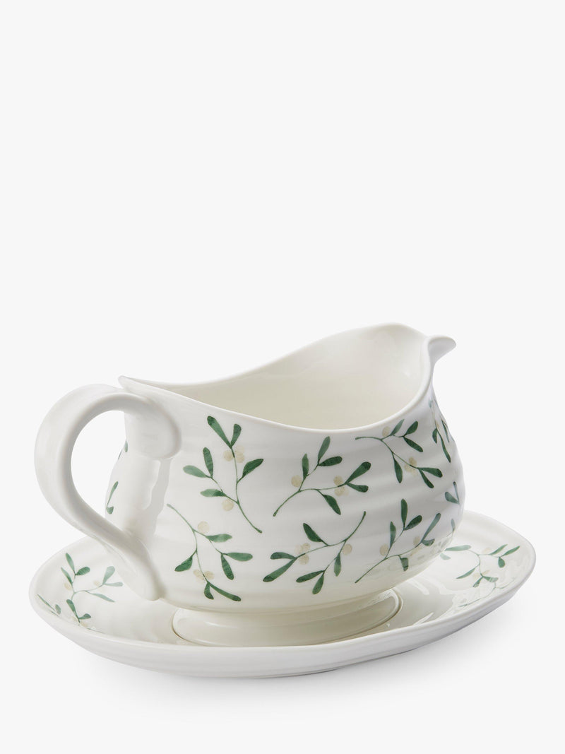 Sophie Conran for Portmeirion mistletoe gravy boat and stand 550ml, UK version