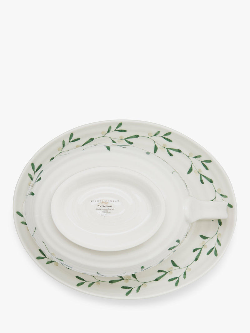 Sophie Conran for Portmeirion mistletoe gravy boat and stand 550ml, UK version