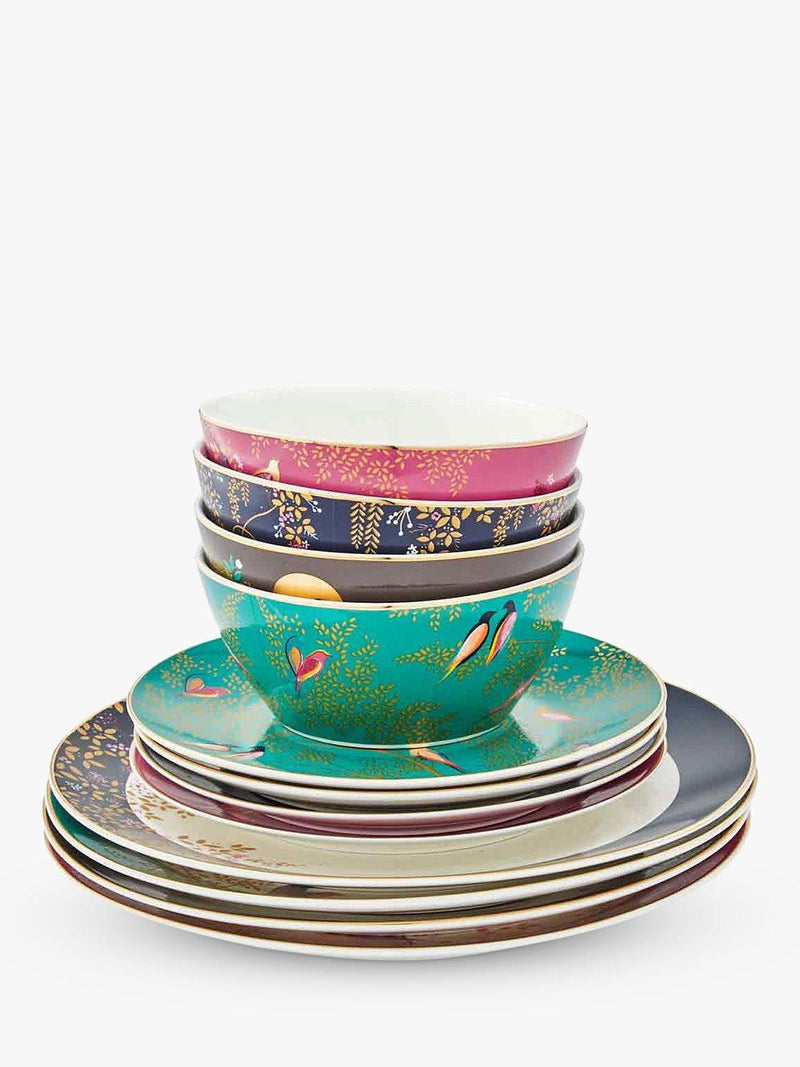 Sara Miller fine china dinnerware set assorted 12 piece (British brand)