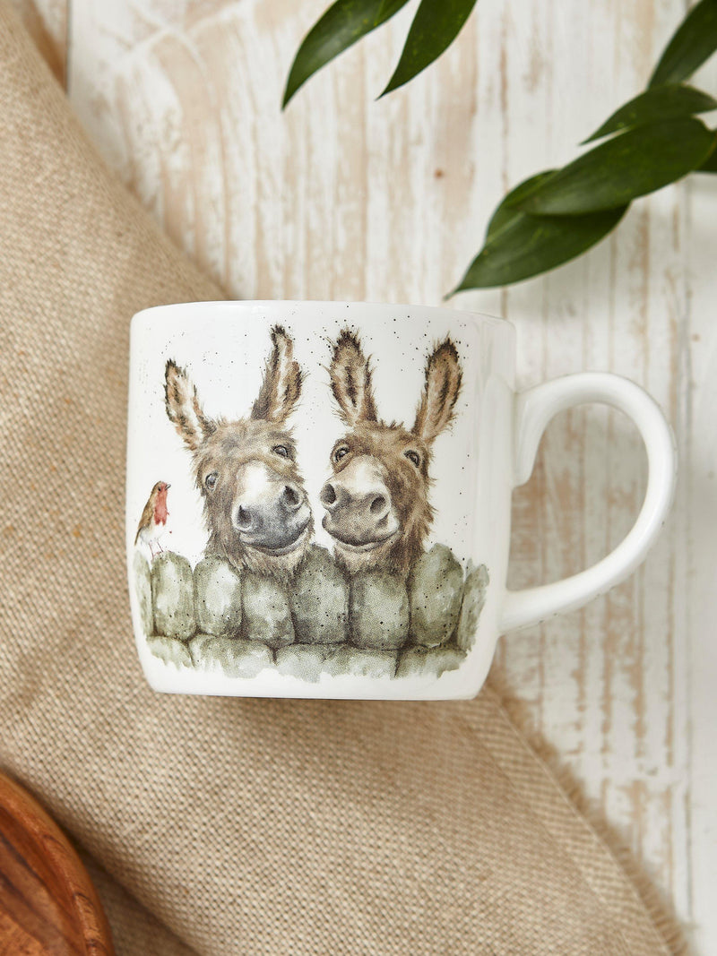 Wrendale Designs Hee Haw Donkey bone china mug 310ml, UK version