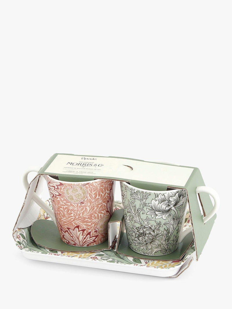Morris & Co. Pimpernel tray and mug set, imported from the UK
