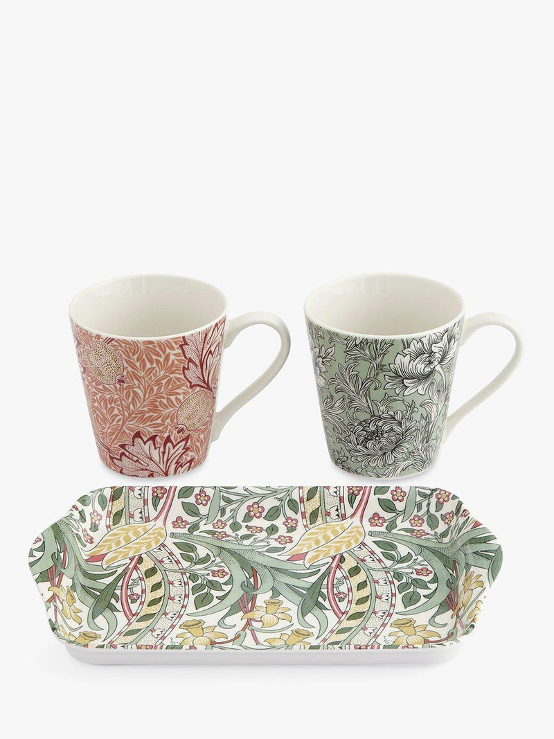 Morris & Co. Pimpernel tray and mug set, imported from the UK