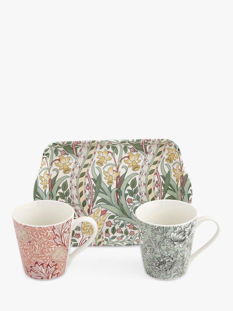 Morris & Co. Pimpernel tray and mug set, imported from the UK