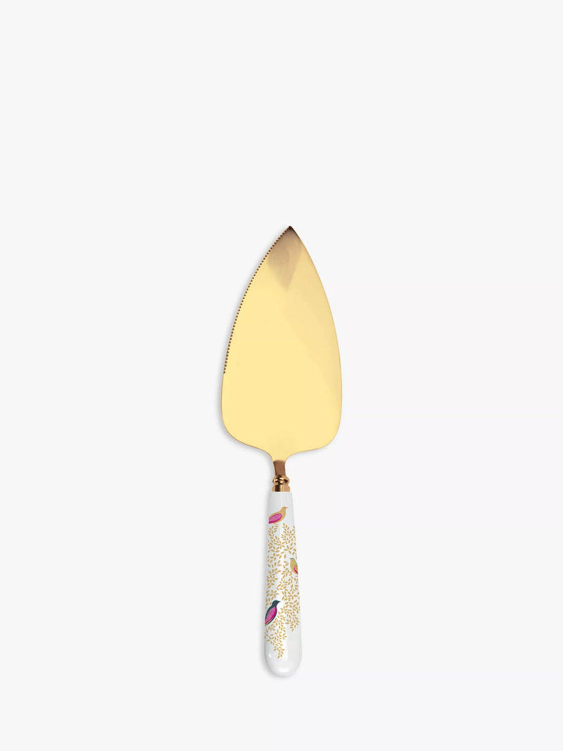 Sara Miller gold cake slice with porcelain handle (British brand)
