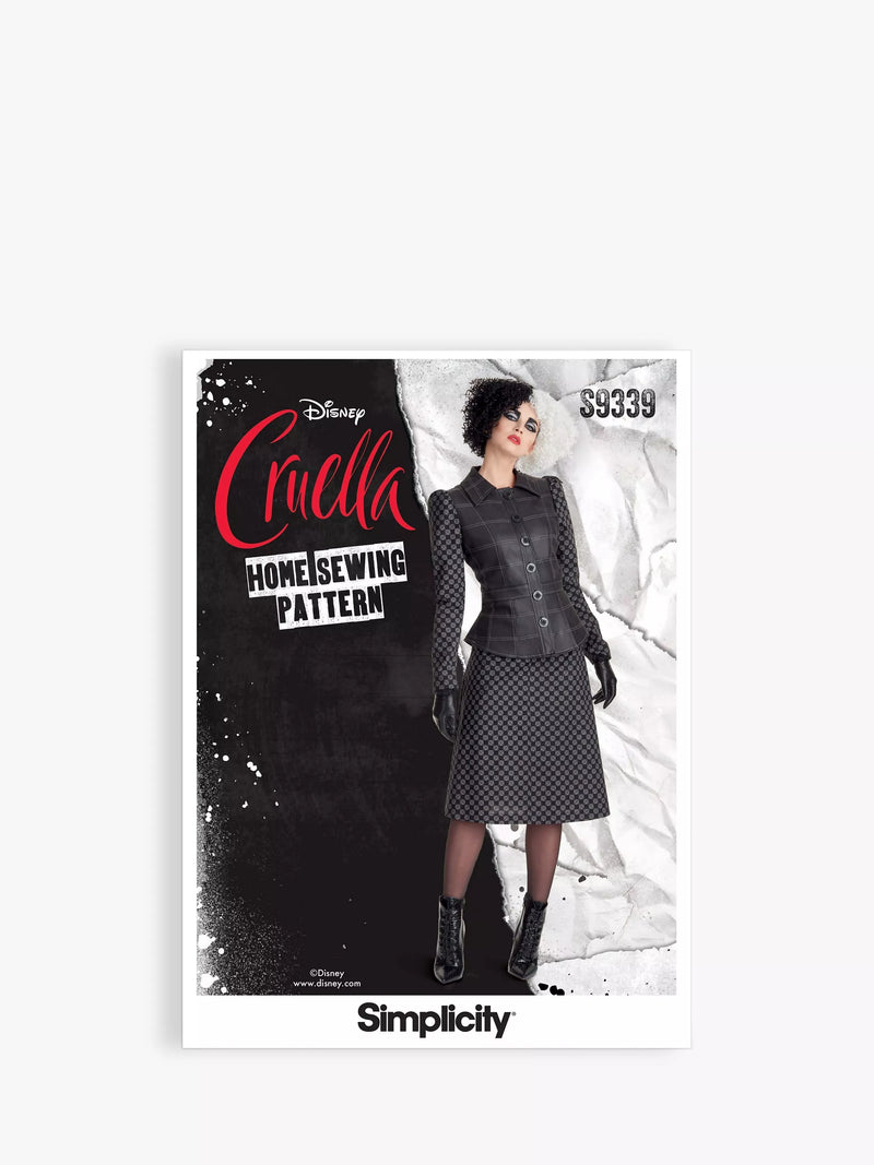 Simplicity Disney Cruella sewing pattern S9339, UK version