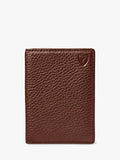 Aspinal of London double fold pebble leather card holder compact, UK version