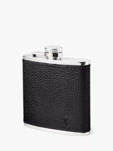 John Lewis Aspinal of London Classic Pebble Leather Stainless Steel Hip Flask 5oz- Buy online at McGrocer