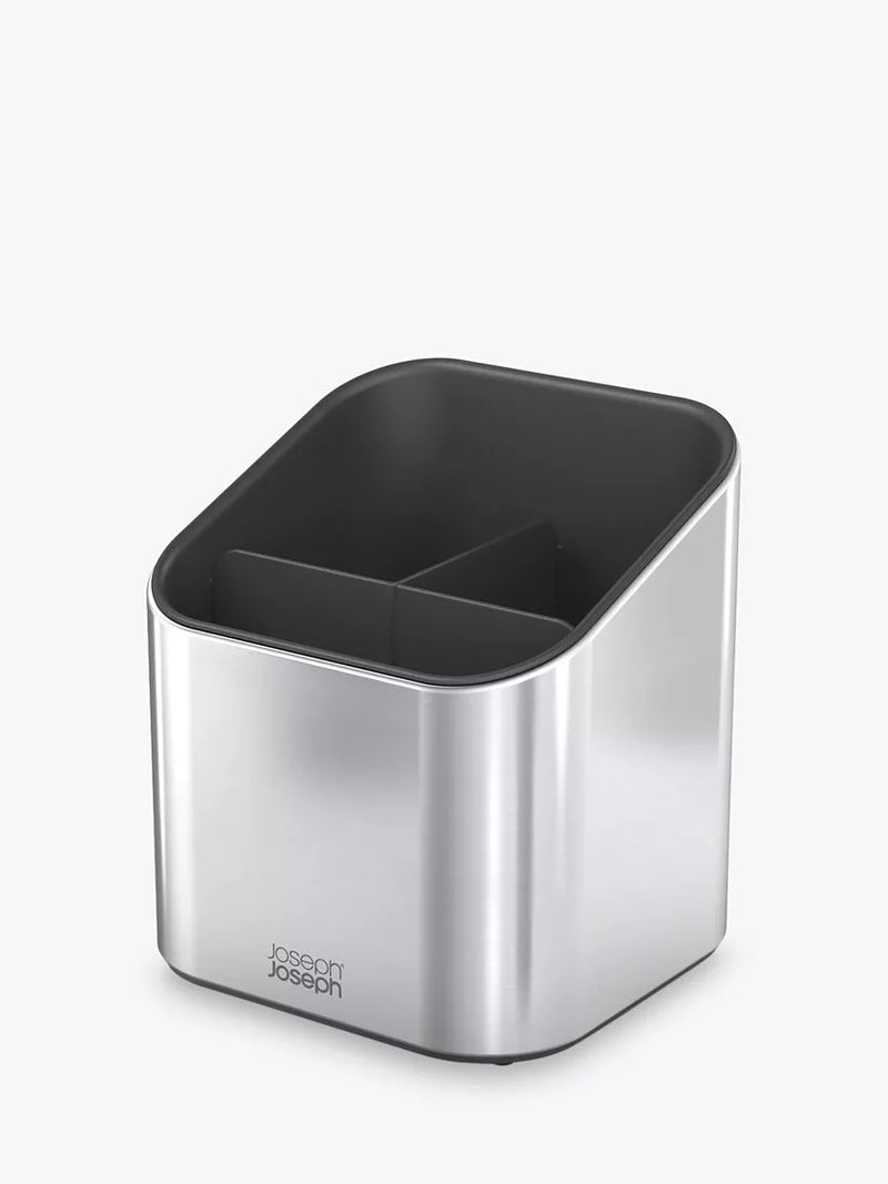 Joseph Joseph stainless steel surface utensil pot with dividers, UK version