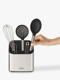 Joseph Joseph stainless steel surface utensil pot with dividers, UK version