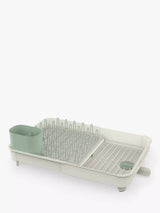 John Lewis Extendable Dish Drainer with Removable Cutlery Tray, Light Stone Sage- Buy online at McGrocer