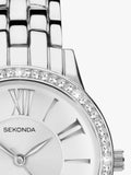 Sekonda women's cubic zirconia bracelet watch 33mm (British brand)