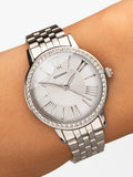 Sekonda women's cubic zirconia bracelet watch 33mm (British brand)