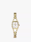 Sekonda women's cubic zirconia bracelet watch gold mother of pearl dial - British product