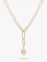 John Lewis Tutti Prosper Baroque Pearl Chain Necklace, Gold- Buy online at McGrocer