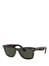 John Lewis Ray-Ban RB2140 Unisex Wayfarer Square Sunglasses Havana/Green 50mm- Buy online at McGrocer