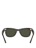 Ray-Ban Wayfarer square sunglasses Havana/Green, imported from the UK