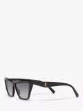 Yves Saint Laurent cat's eye sunglasses black acetate frame, imported from the UK