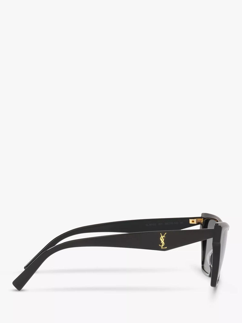Yves Saint Laurent cat's eye sunglasses black acetate frame, imported from the UK