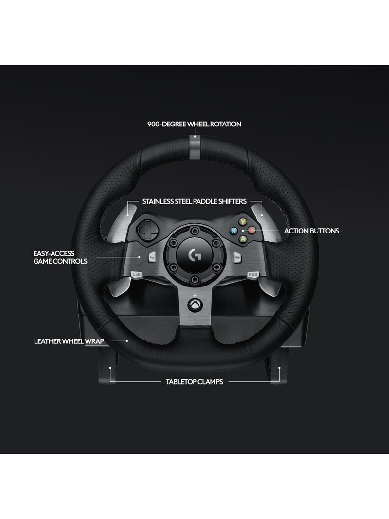 Logitech G920 Driving Force Racing Wheel for Xbox and PC, UK version