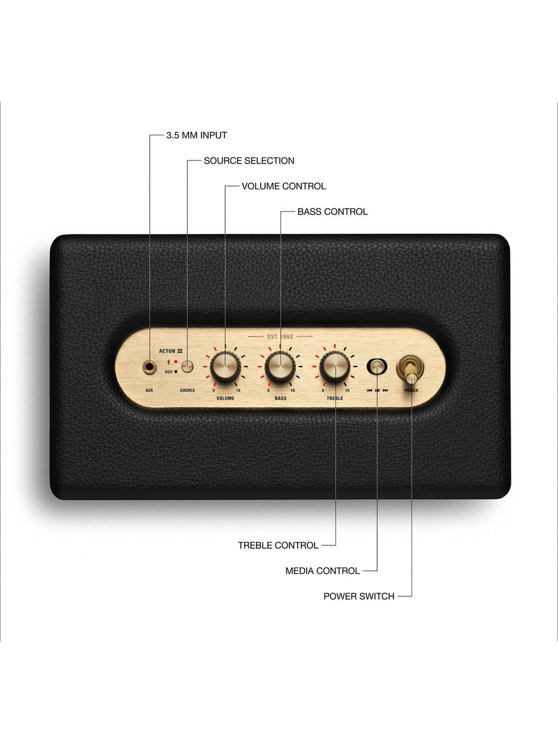 Marshall Acton III Bluetooth speaker black (British brand)