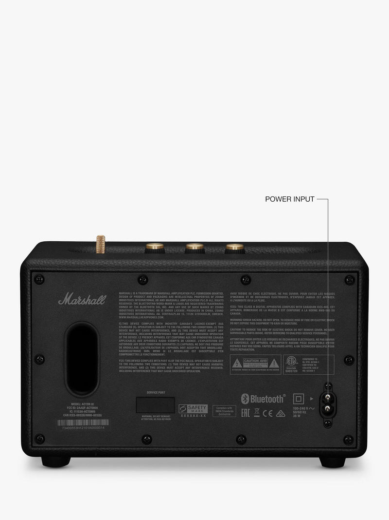 Marshall Acton III Bluetooth speaker black (British brand)