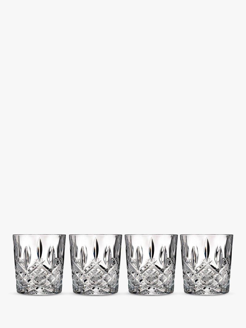 Waterford Crystal clear double old-fashioned glass tumblers, set of four, 310ml (British brand)