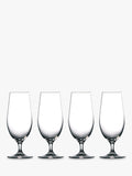 Set of Four 460ml Clear Crystal Beer Glasses with Stem
