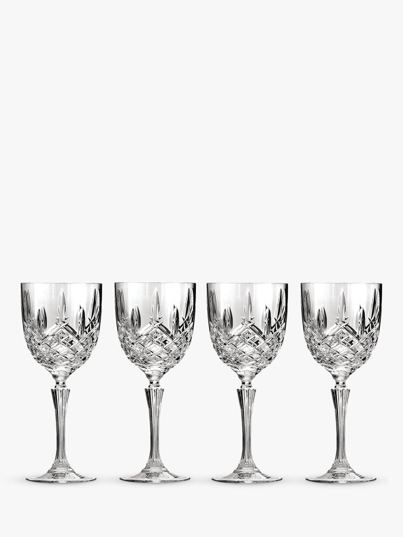 Waterford Crystal cut-glass wine glasses set of 4, 355ml (British brand)