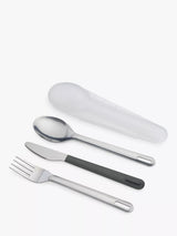 John Lewis Joseph Joseph On The Go Compact Portable Stainless Steel Cutlery Set, Anthracite- Buy online at McGrocer