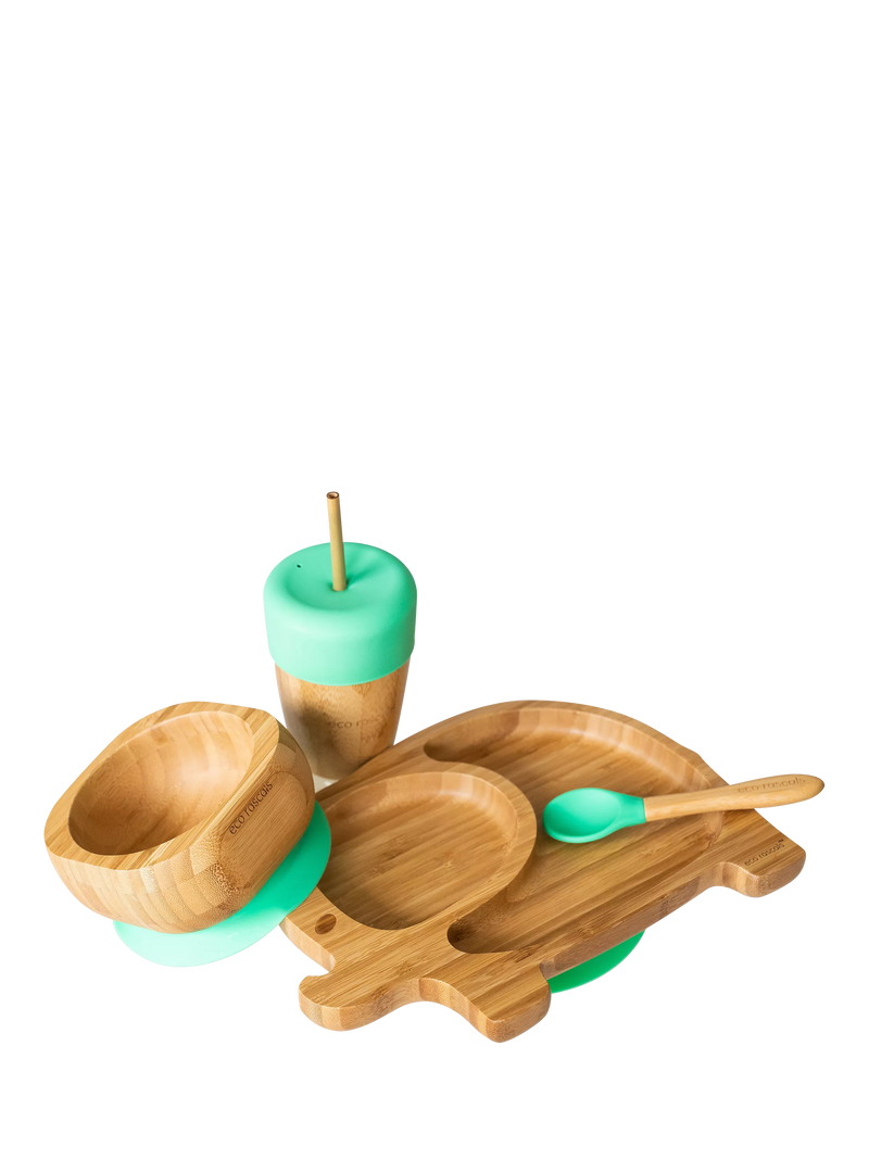 eco rascals Bamboo Elephant Weaning Dinner Set, UK version