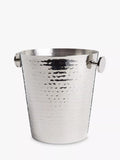 John Lewis hammered stainless steel ice bucket silver, imported from the UK
