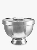 John Lewis John Lewis Hammered Stainless Steel Champagne Wine Bucket with Lid, Silver- Buy online at McGrocer