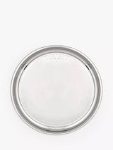 John Lewis John Lewis Hammered Stainless Steel Round Silver Serving Tray 36cm- Buy online at McGrocer