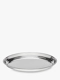 John Lewis hammered stainless steel round silver tray 36cm, UK version