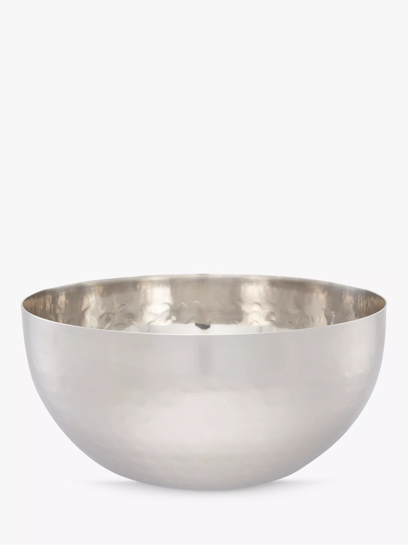 John Lewis Hammered Stainless Steel Serving Bowl 12cm Silver, UK version