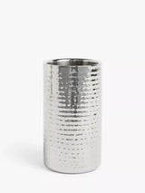 John Lewis John Lewis Hammered Stainless Steel Wine Cooler, Silver- Buy online at McGrocer