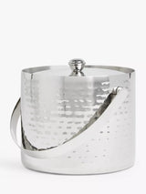 John Lewis John Lewis Hammered Stainless Steel Ice Bucket with Lid, Silver- Buy online at McGrocer