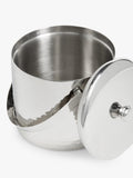 John Lewis hammered stainless steel ice bucket with lid, 18cm tall, imported from the UK