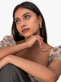 Dower & Hall gold vermeil waterfall pearl hoop earrings - British product