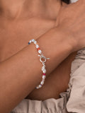 Dower & Hall bracelet freshwater pearl mixed gemstone 19cm (British brand)