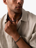 Dower & Hall men's pearl collar necklace black silver 50.8cm - British product