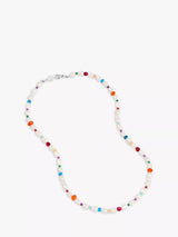 John Lewis Dower & Hall Carnival Mixed Stone Freshwater Pearl Collar Necklace, White/Multi- Buy online at McGrocer