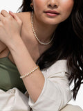 Dower & Hall halo freshwater pearl beaded necklace gold (British brand)