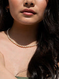 Dower & Hall halo freshwater pearl beaded necklace gold (British brand)