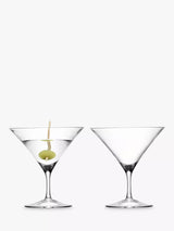 John Lewis LSA International Bar Collection Martini Glasses, Set of 2, 180ml, Clear- Buy online at McGrocer
