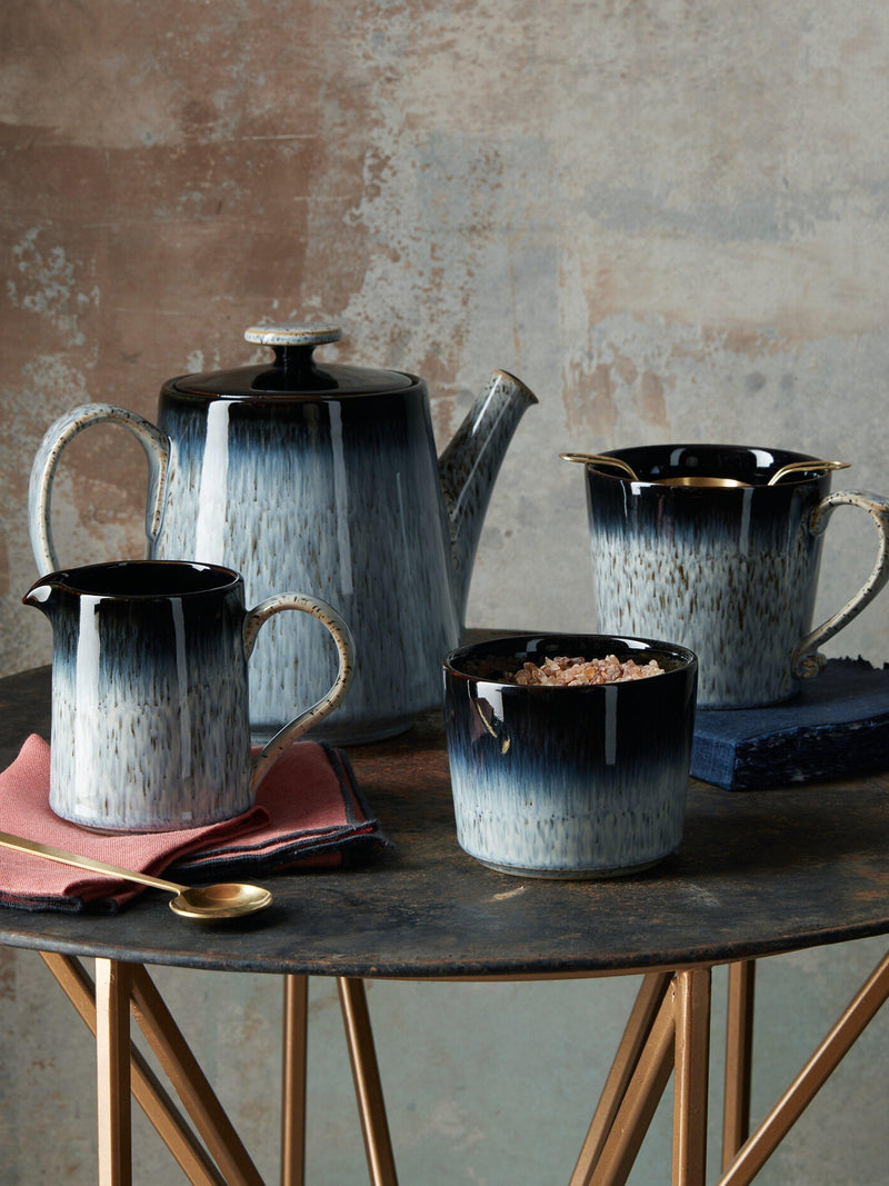 Denby Halo Brew stoneware sugar bowl 260ml, imported from the UK